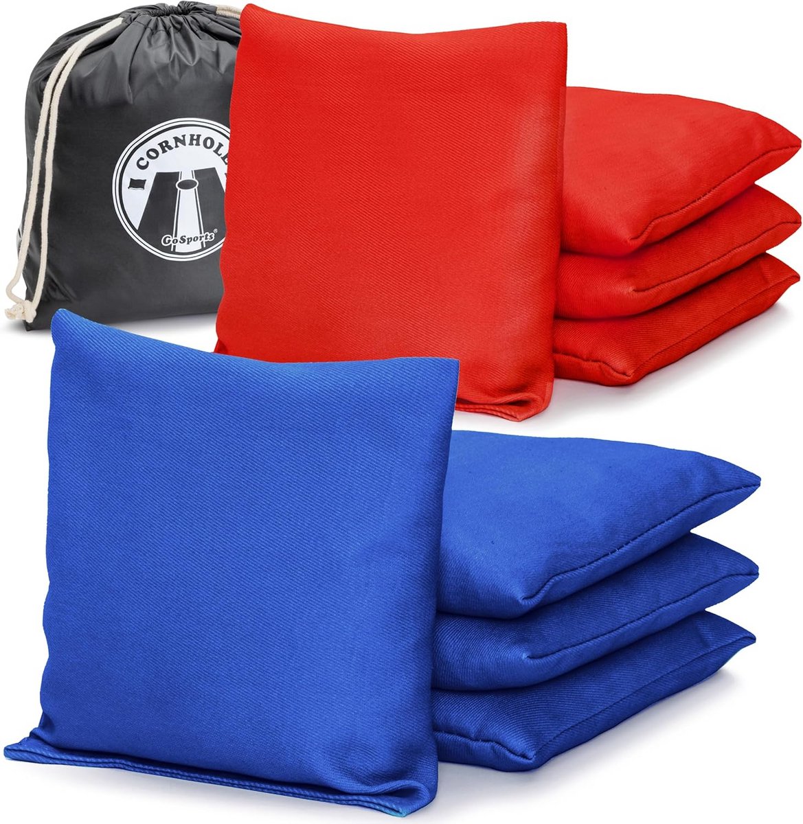 Set van 8 Officiële Cornhole Zitzakken - Weerbestendig - Rood en Blauw