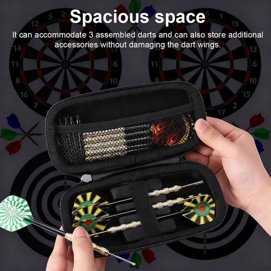 Stevige Dart Etui voor 6 Darts en Accessoires - Waterdicht en Schokbestendig Opbergsysteem — afbeelding 3