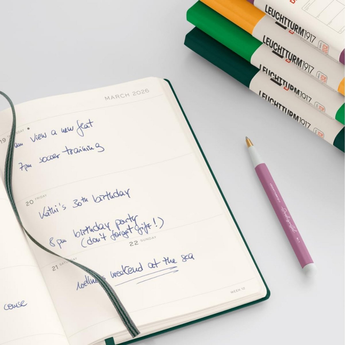 Weekagenda A5 2025-2026 (18 Maanden) Hardcover Planner Inktblauw