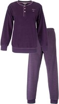 Tenderness Dames Pyjama - Badstof - Lange Mouwen - Paars - Maat S