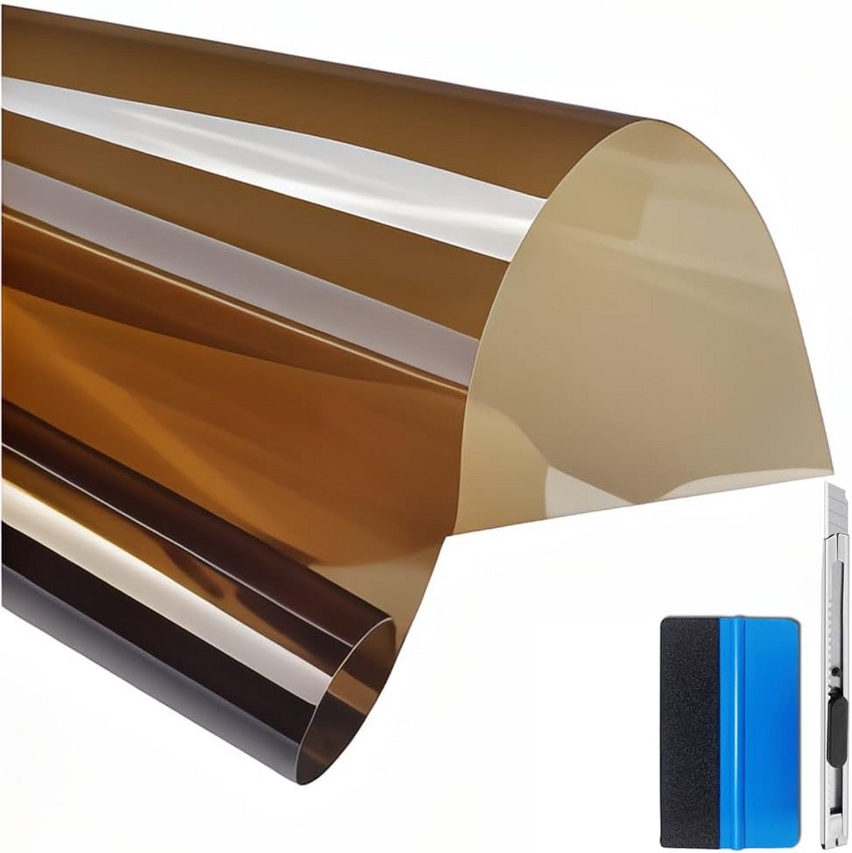 Zelfklevende Veelkleurige Raamfolie 99% UV-Bescherming - Warmte-Isolerend & Getint Privacy