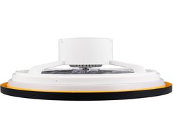 REALITY VARPULA - Ventilator - Zwart-goud - incl. 1x SMD 28 W - Afstandsbediening - Geintegreerde dimmer - Traploos instelbare lichtkleur - Zomer- en wintermodus - 6 snelheidsniveaus