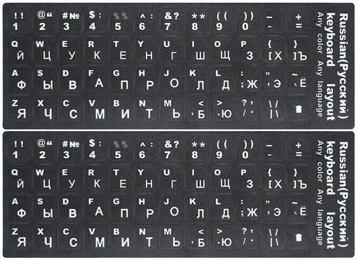 Universele Russische Toetsenbord Stickers - Vervangende Alfabet Sticker voor Laptop en Desktop