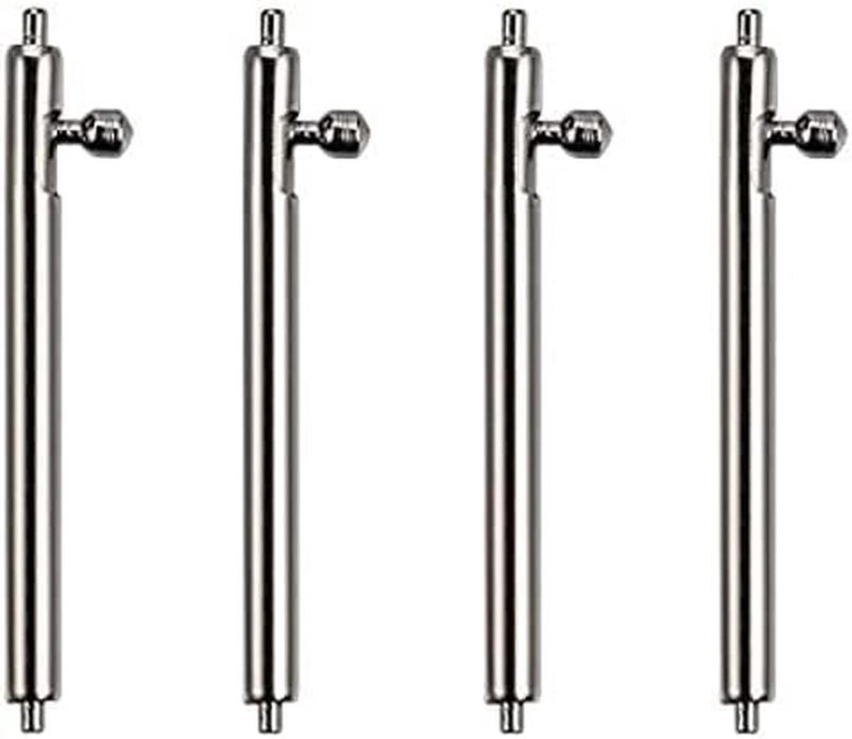 Set van 4 Universele Veerpennen 22mm voor Horlogebandjes - Roestvrij Staal Quick Release