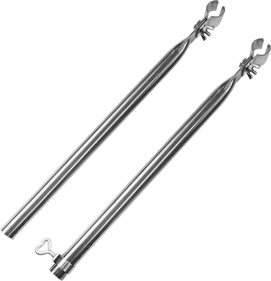2 stalen telescopische steunstokken voor tent of voortent - verstelbaar 40-70 cm — afbeelding 3
