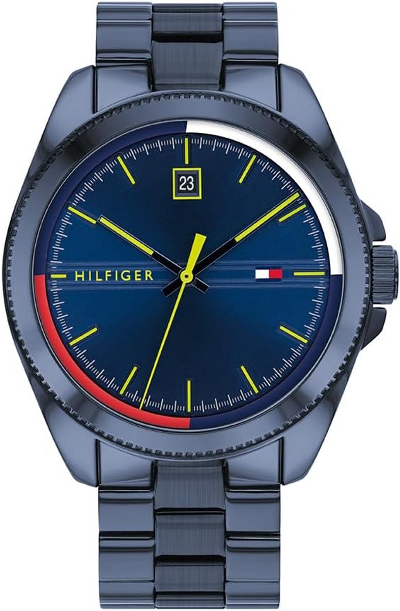 Analoge kwartshorloge voor heren met RVS mesh schakelarmband