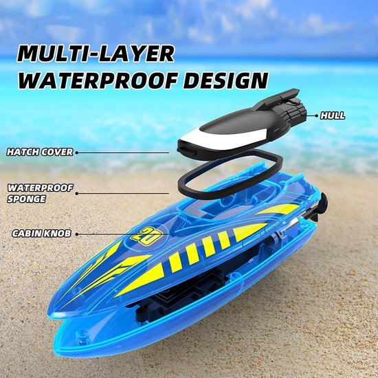 Infrarood Bestuurbare Speedboot met Stuntfunctie voor Kinderen en Volwassenen — afbeelding 4
