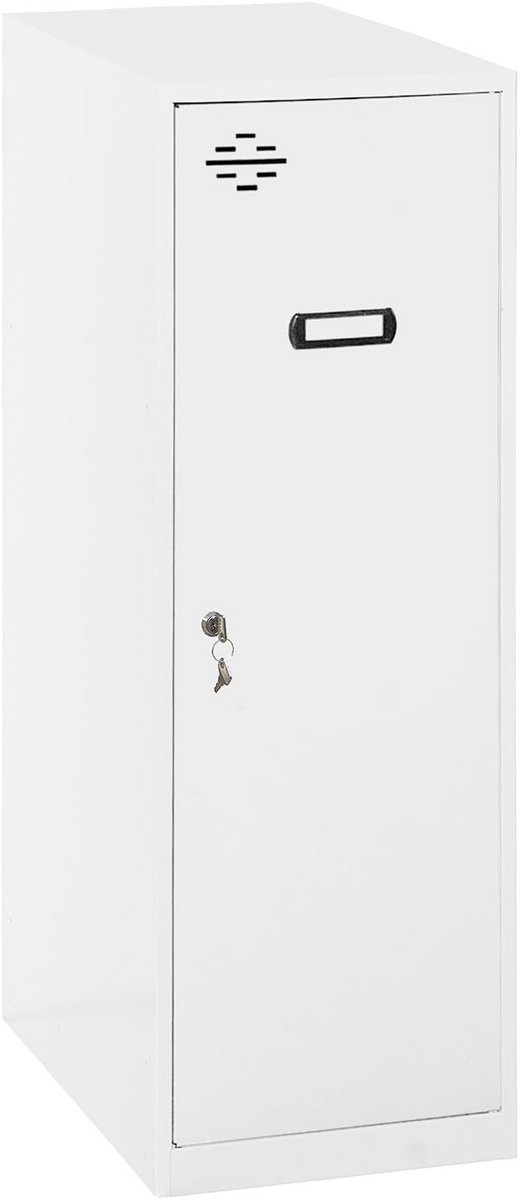 Metalen Kluisje Wit voor Kleedkamer en Opslag 91.5x30x50 cm