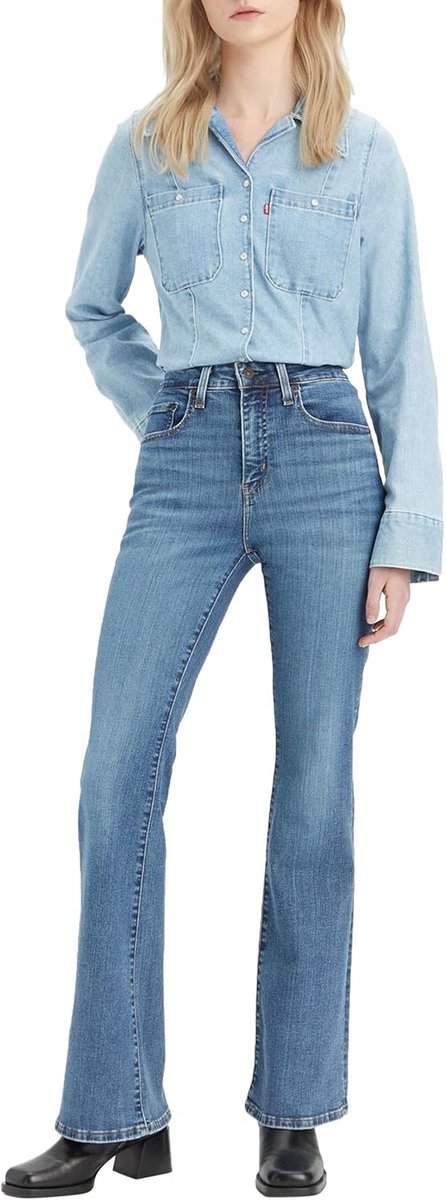 Dames Jeans Hoge Taille Flare Fit Stretchy Denim