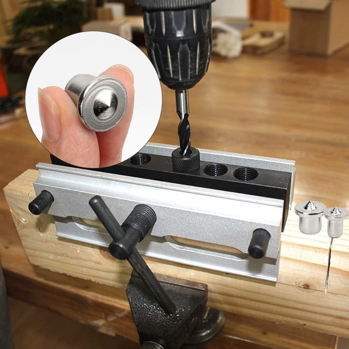 Houten Duvel Centra Set voor Nauwkeurig Boren (6-12mm)