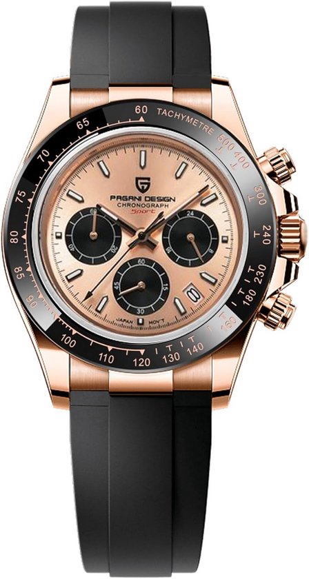 Herenhorloge Chronograaf Roestvrij Staal Saffierglas Waterdicht