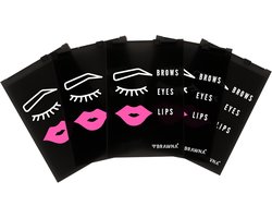 Zwarte Nazorg Zakjes voor Microblading, Wenkbrauwen en Permanente Make-up - 70 Stuks