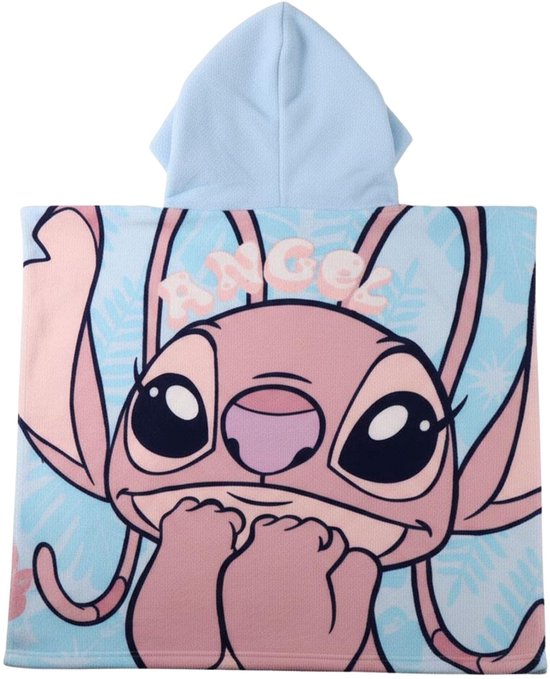 Lilo en Stitch Badponcho - 55 x 110 cm. - Sneldrogend - Disney - Handdoek met capuchon van Merkloos — afbeelding 2