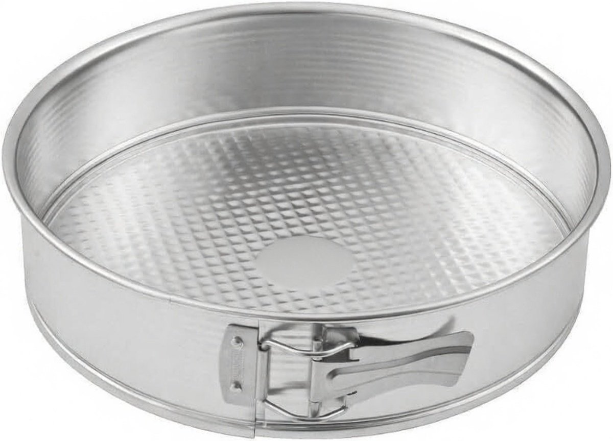 Famanu – Springvorm Ø 28 cm ronde bakvorm met platte bodem van duurzaam tin plate staal