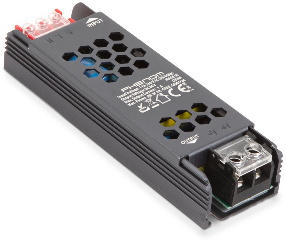 LED Voeding – Trafo – Voor o.a. LED Strip - Gestabiliseerde Transformator Netvoeding 24V DC 1A - 25W - Geschikt Voor LED-Verlichting en Industriële Toepassingen [55001-24]