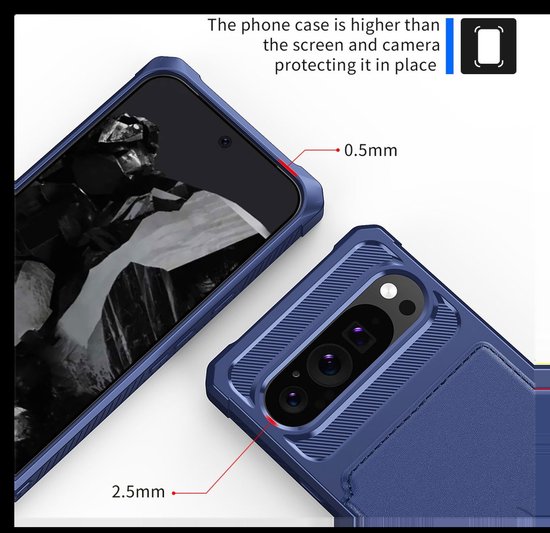Wallet Case voor Google Pixel 10 Pro, Portemonnee zak met Polsband, PU