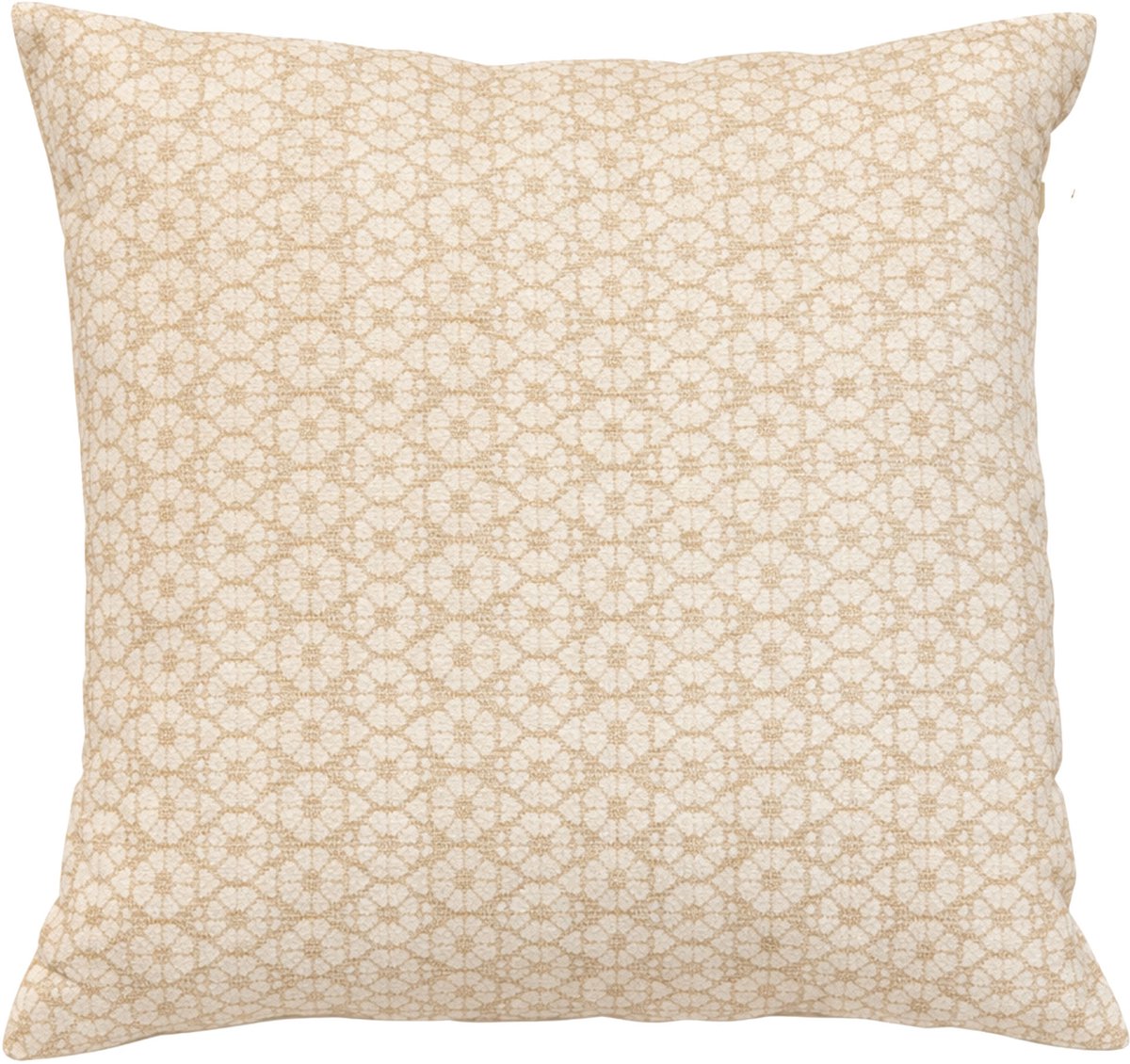 Dutch Decor SHIVA - sierkussen 45x45 cm - bloemmotief - White Swan - wit - Inclusief binnenkussen - Luxe kussens voor woonkamer & bank