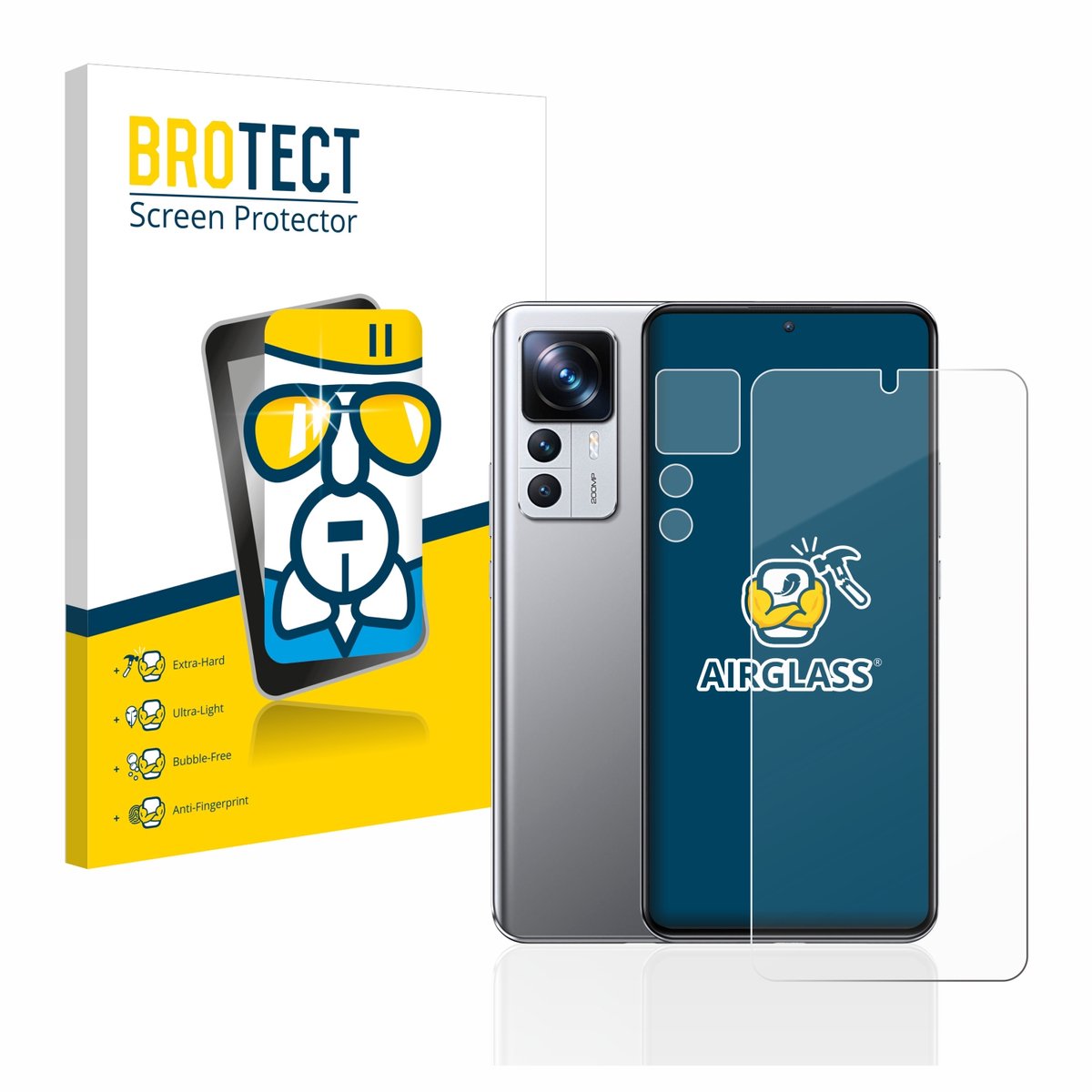 Screenprotector voor Xiaomi 12T Pro (Voor+Camera) Beschermglas transparant