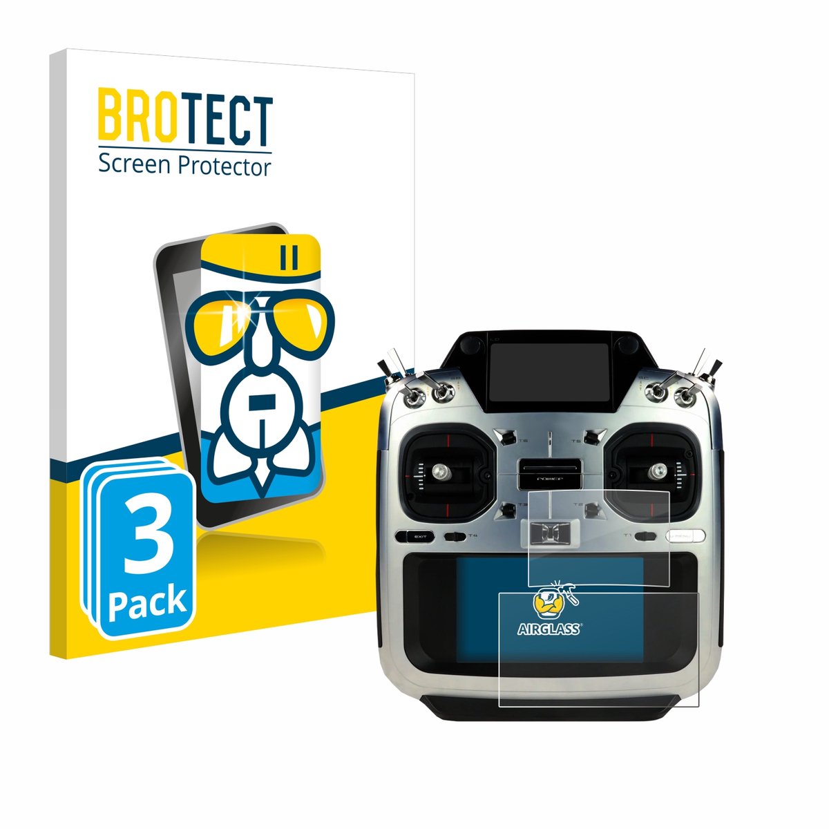 Screenprotector 3 Stuks voor Futaba T26SZ Beschermglas transparant