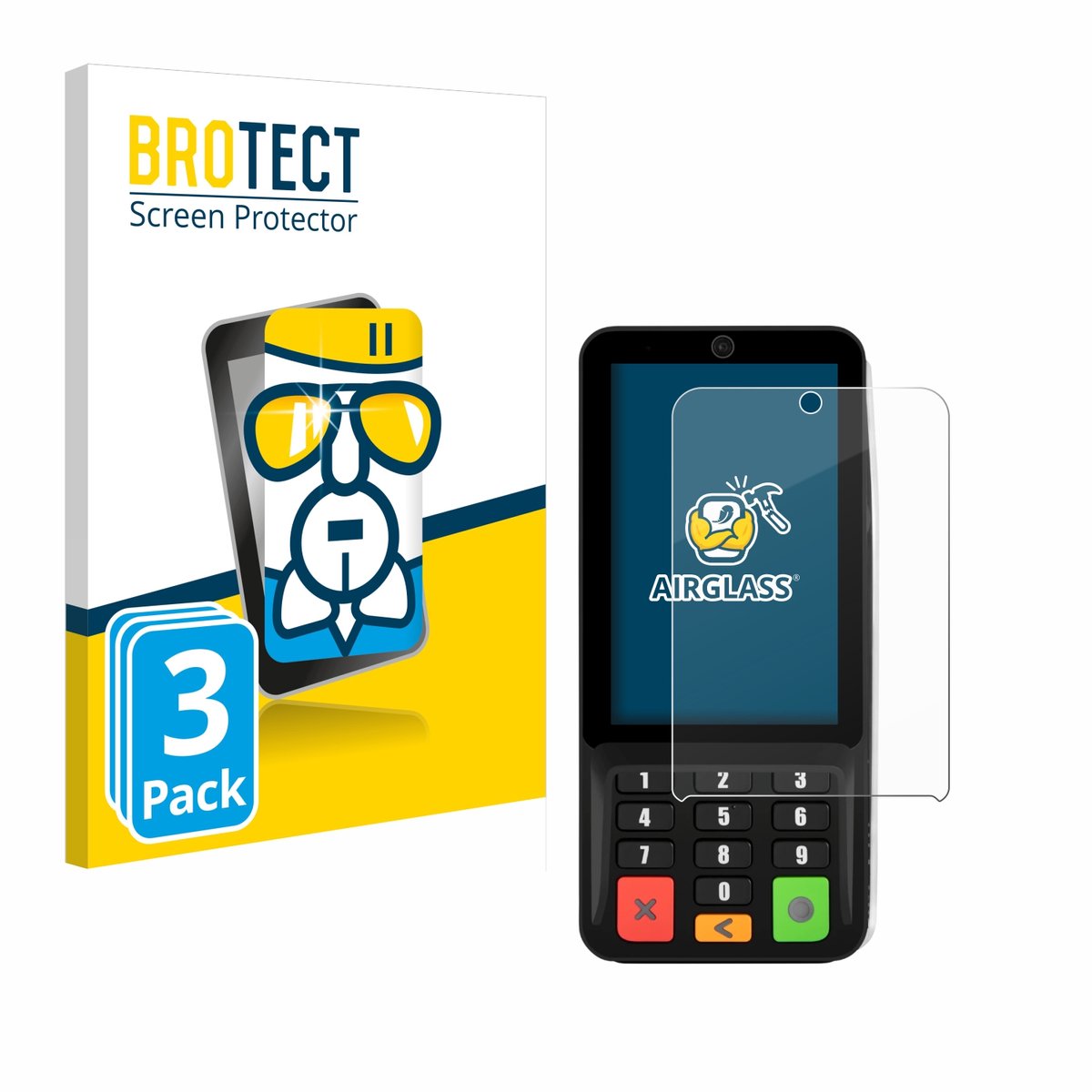 Screenprotector 3 Stuks voor Pax A35 Beschermglas transparant