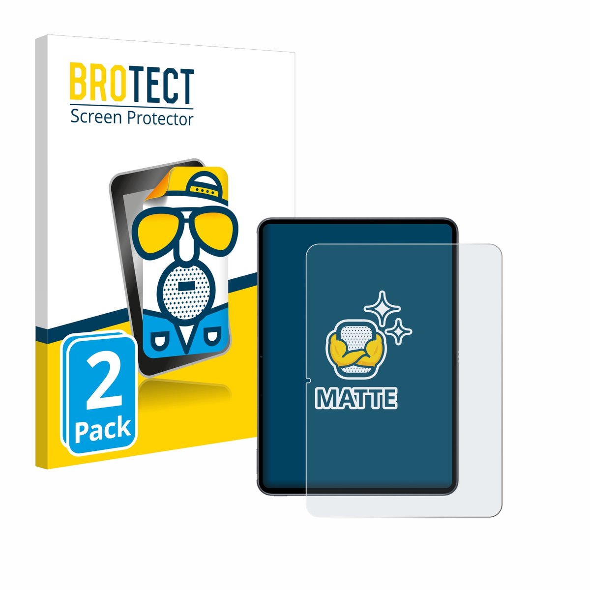 BROTECT - Screenprotector voor OnePlus Pad 2 (Portret-Modus) - Folie Beschermfolie matte 2 Stuks