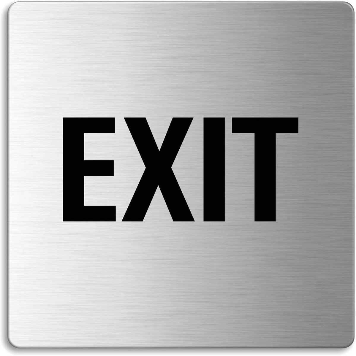 Exit Deurbordje Staal Zelfklevend Vierkant 85x85 mm