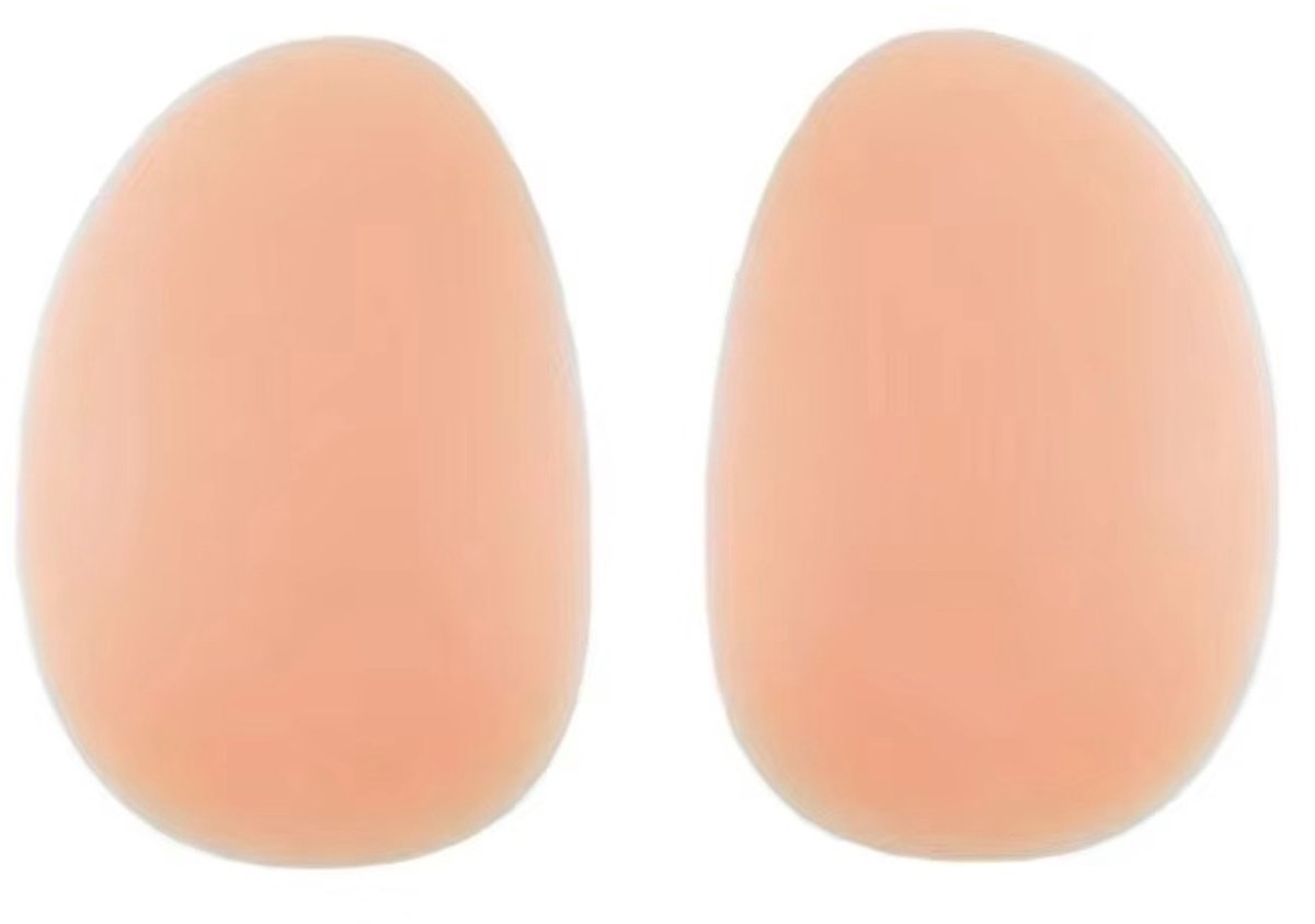 Schouderpads - Schoudervullingen - Zelfklevend - Shoulder pads - Kleding accessoires - Siliconen - Beige - 1 paar - Jonyx