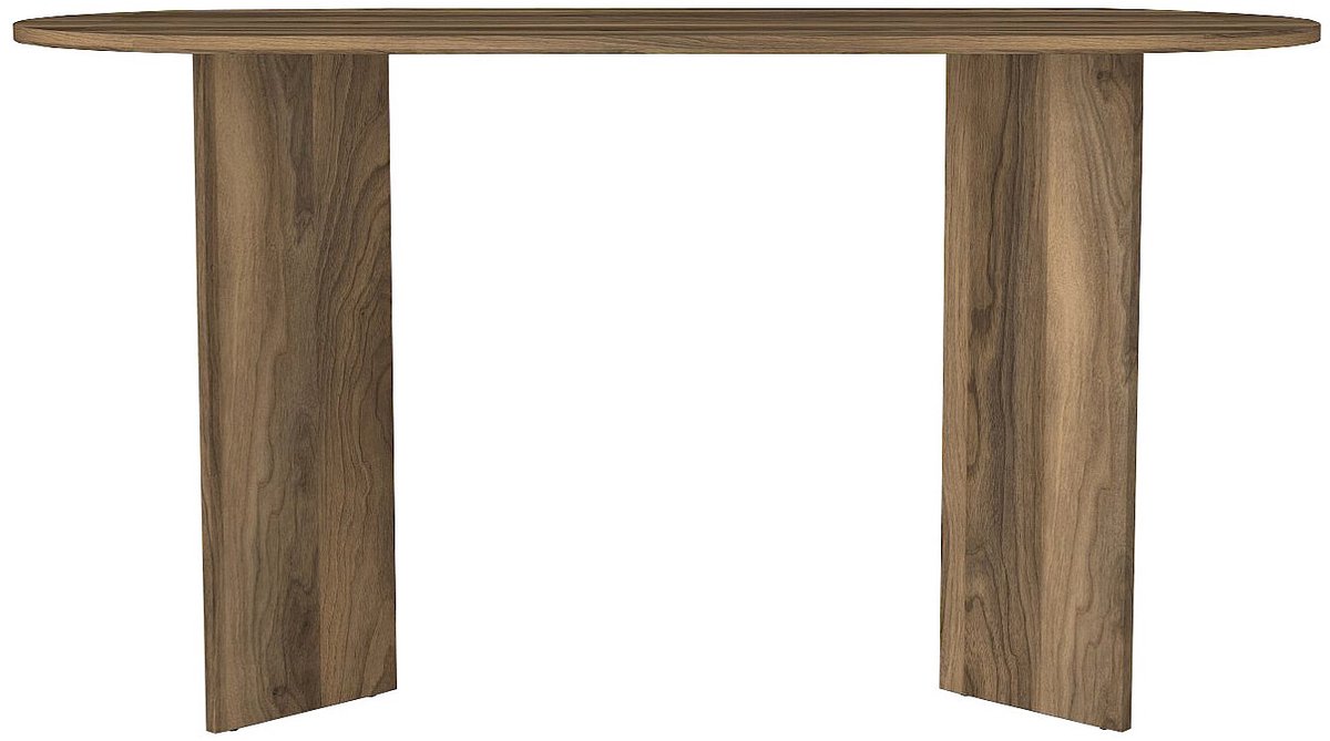 Vente-unique Sidetable-bureau - Kleur: donkere houteffect - TOPANIA