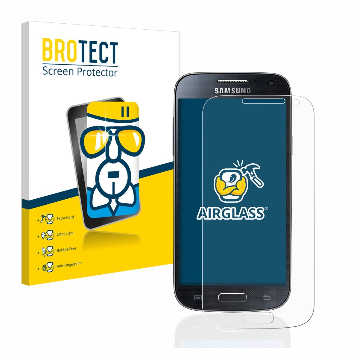 Screenprotector voor Samsung Galaxy S4 Mini Beschermglas transparant