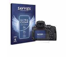 Savvies - Screenprotector voor Nikon Coolpix P1000 / P1100 - Folie Beschermfolie transparant 6 Stuks