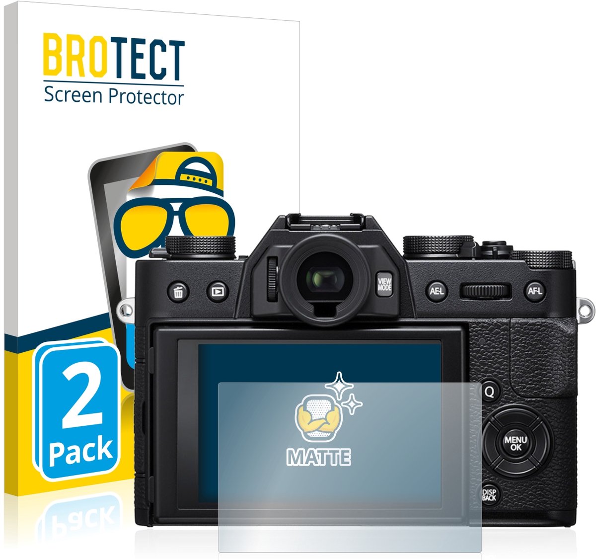 BROTECT - Screenprotector voor Fujifilm X-T20 - Folie Beschermfolie matte 2 Stuks