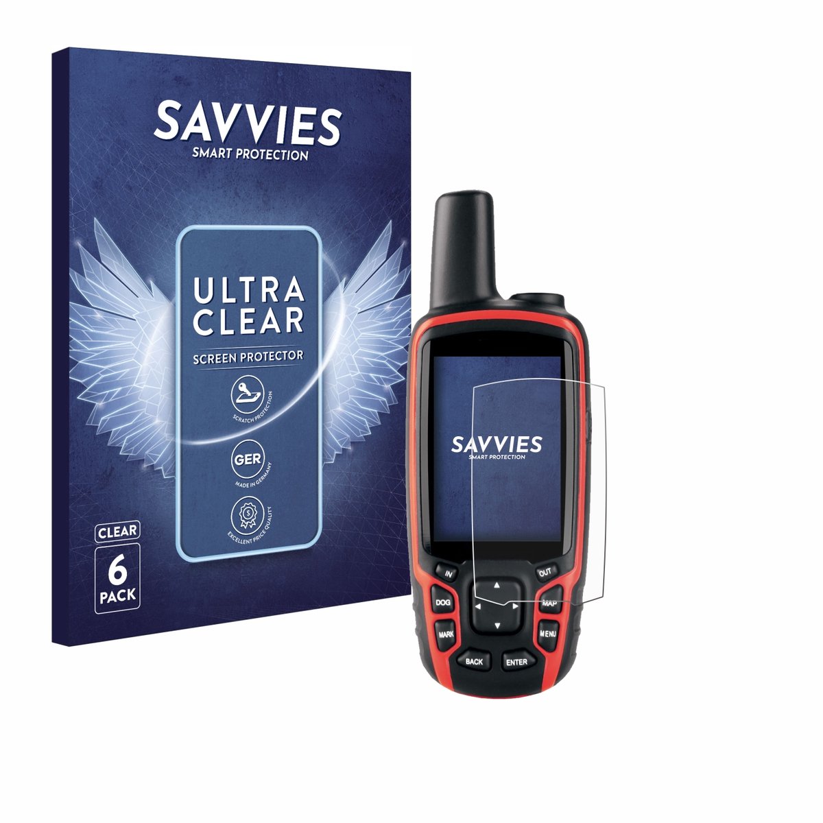 Savvies - Screenprotector voor Garmin Astro 320 - Folie Beschermfolie transparant 6 Stuks