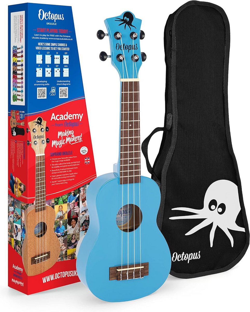 Sopraan Ukelele Lichtblauw - Ideaal voor Beginners