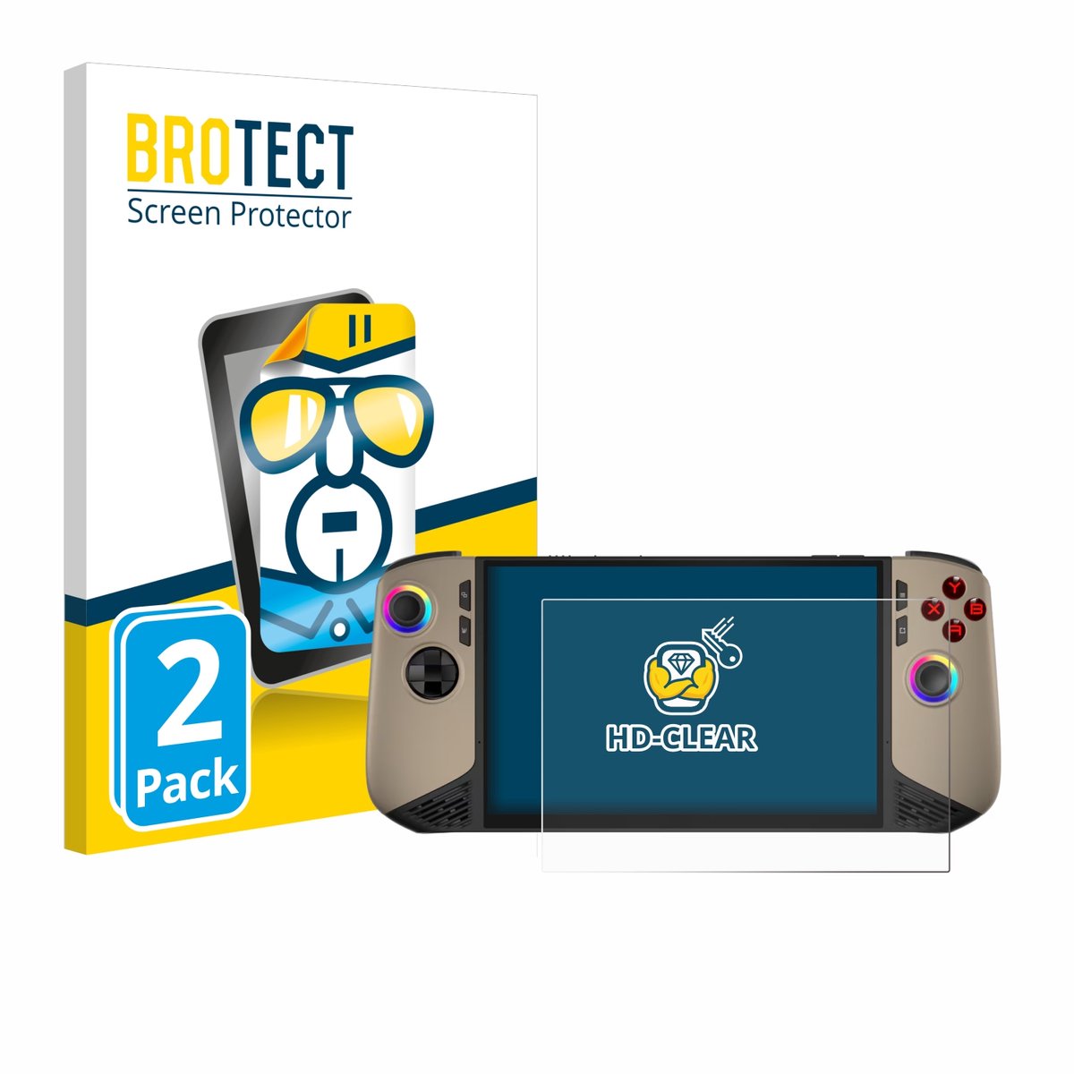 BROTECT - Screenprotector voor MSI Claw 8 AI+ - Folie Beschermfolie transparant 2 Stuks