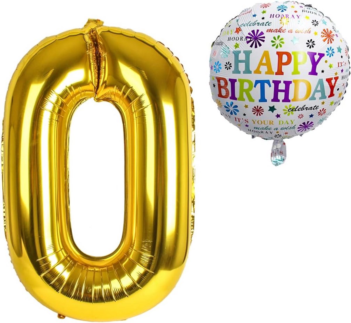XXL Cijfer Ballon 0 Zwart - Gigantische Folieballon 101 cm voor Verjaardag Decoratie