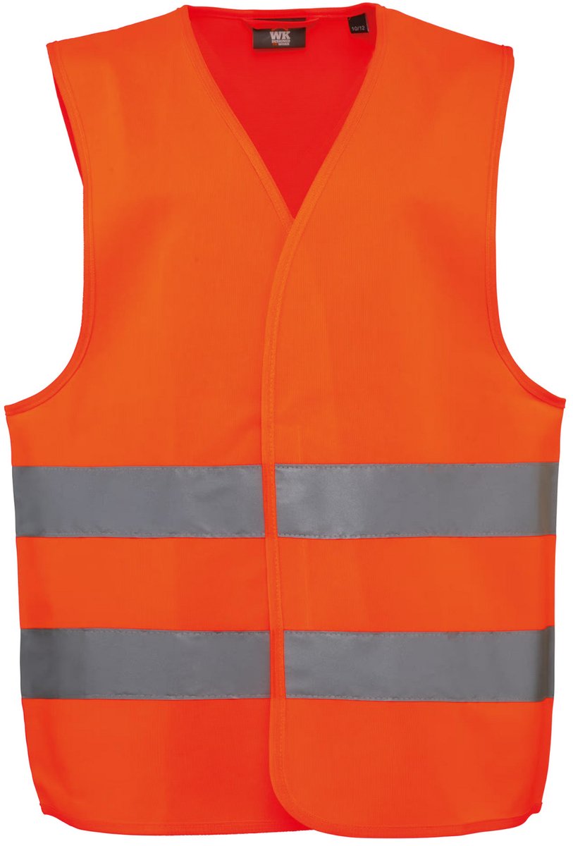 WK Veiligheidshesje / vestje voor kinderen - oranje - maat M - met reflectie - reflectievest - veiligheid