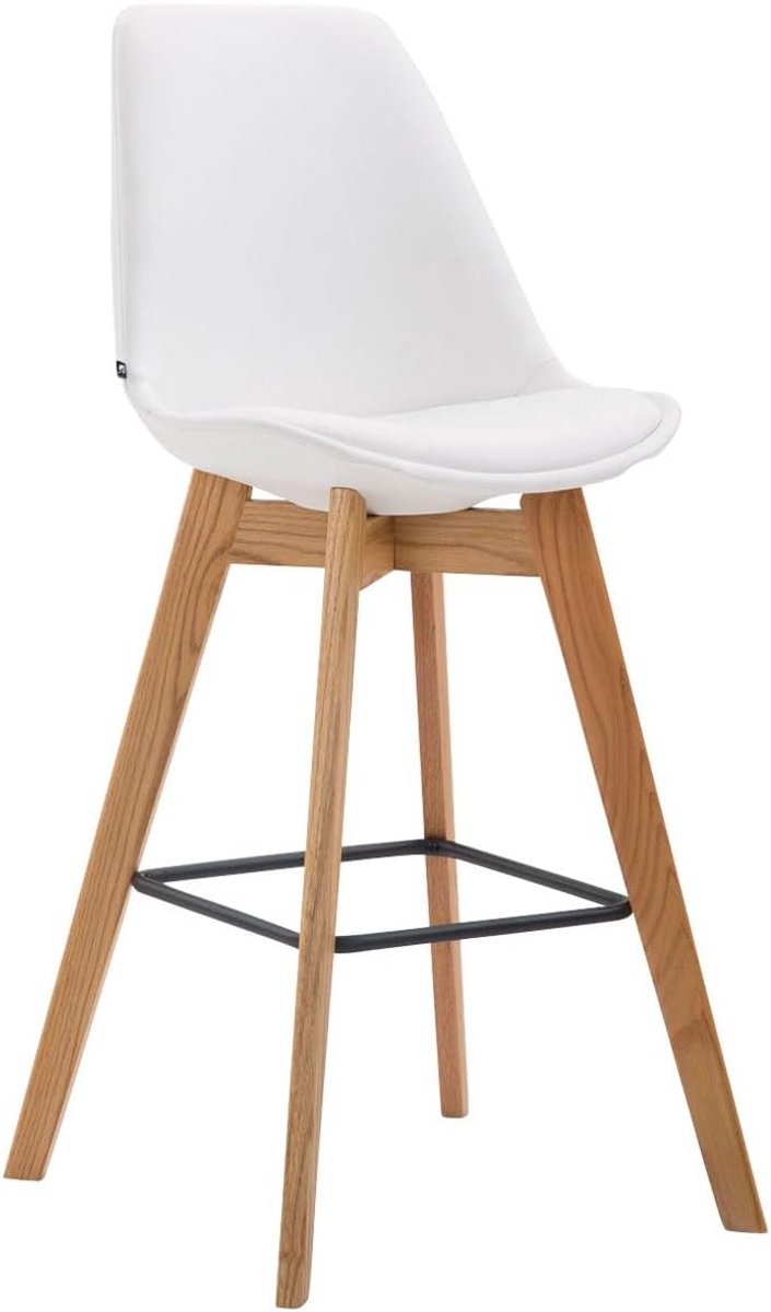 Moderne Barkruk met Kunstleren Bekleding en Houten Frame