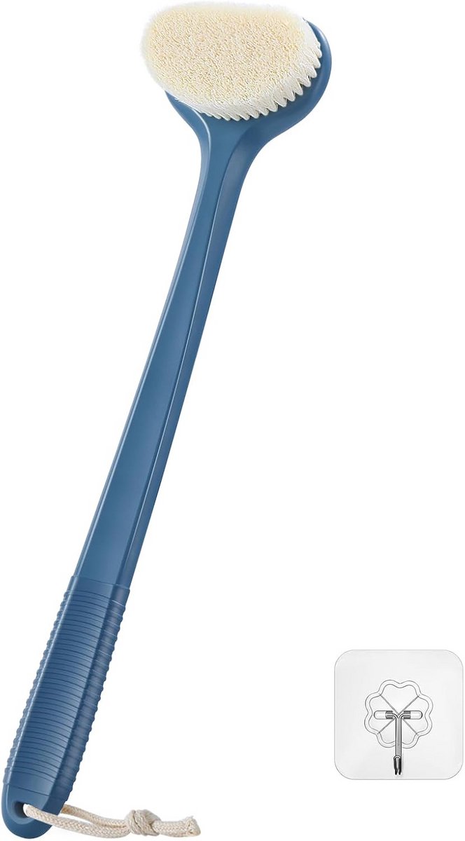Lange Rugborstel voor Onder de Douche met Antislip Grip voor Zachte Exfoliatie