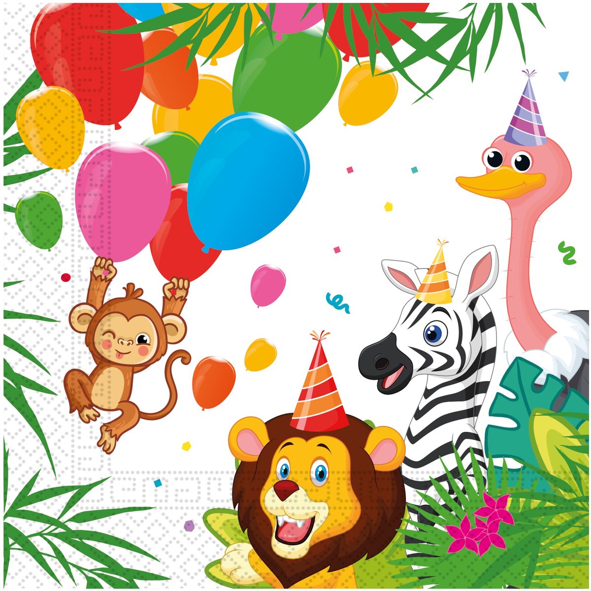 Servetten jungle party - 16 stuks