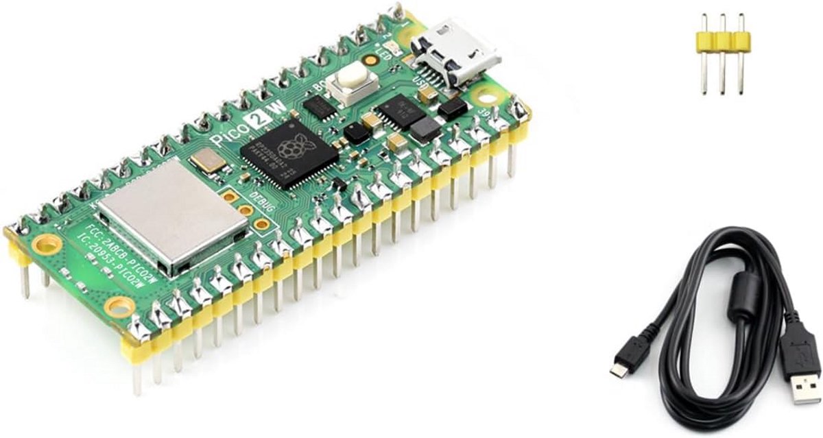 Microcontroller Development Board met WIFI en Bluetooth, RP2350 Chip, 26 GPIO Pinnen, Voorzien van Soldeerkoppen