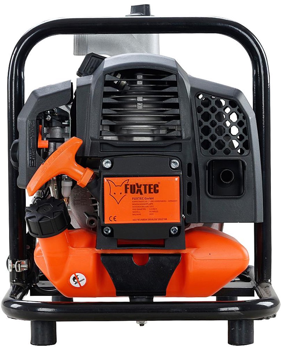 FUXTEC FX-WP152 benzine waterpomp – 52 cc 2-takt, 15.000 l/u, 1,5 inch aansluiting, max. opvoerhoogte 35 m, krachtige tuin- en waterpomp voor beregening en waterafvoer