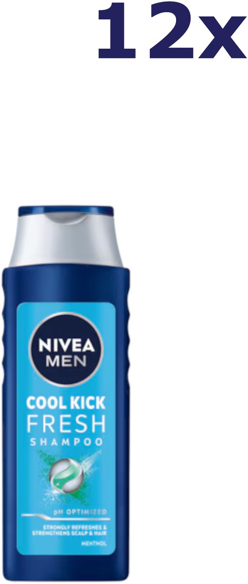 12x Nivea Shampoo Men - Cool Fresh 250 ml