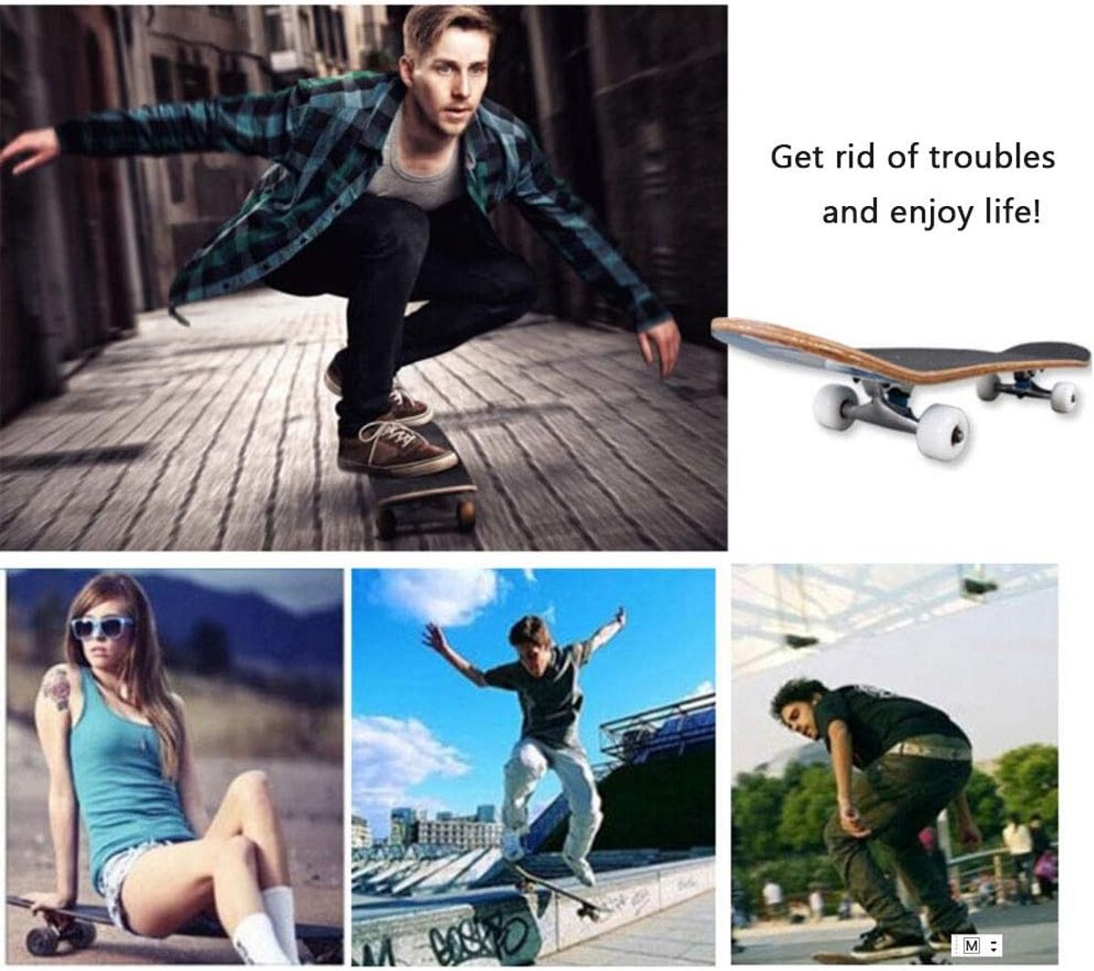 Skateboard Trickplank voor Beginners en Volwassenen