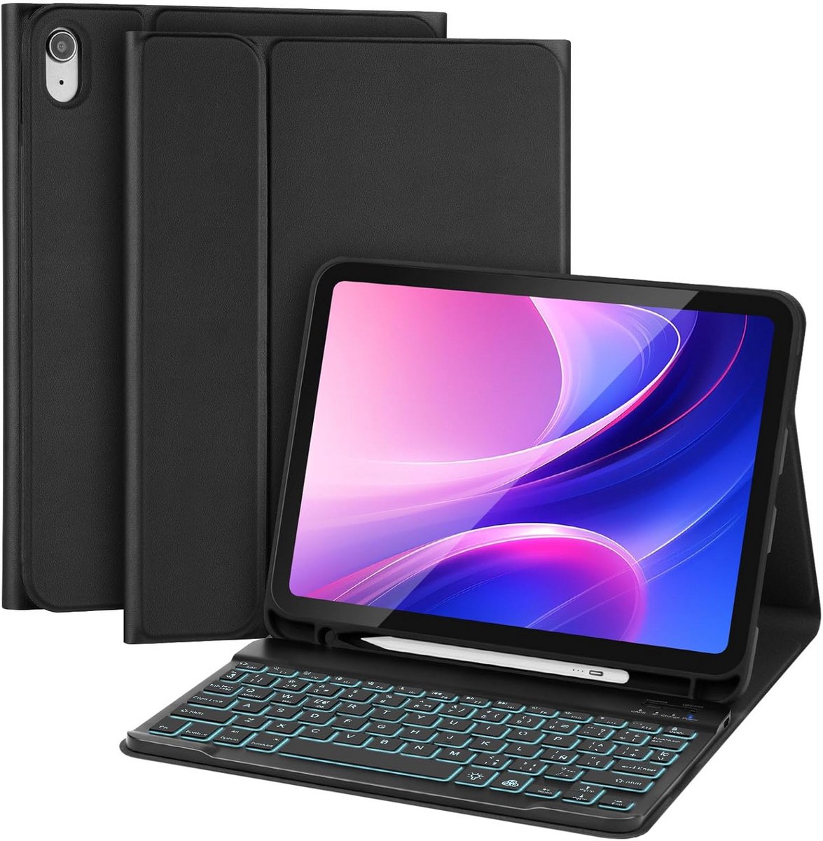 Bluetooth Toetsenbord met Hoes voor Tablet en iPad 10,9 inch Ultradun Draadloos