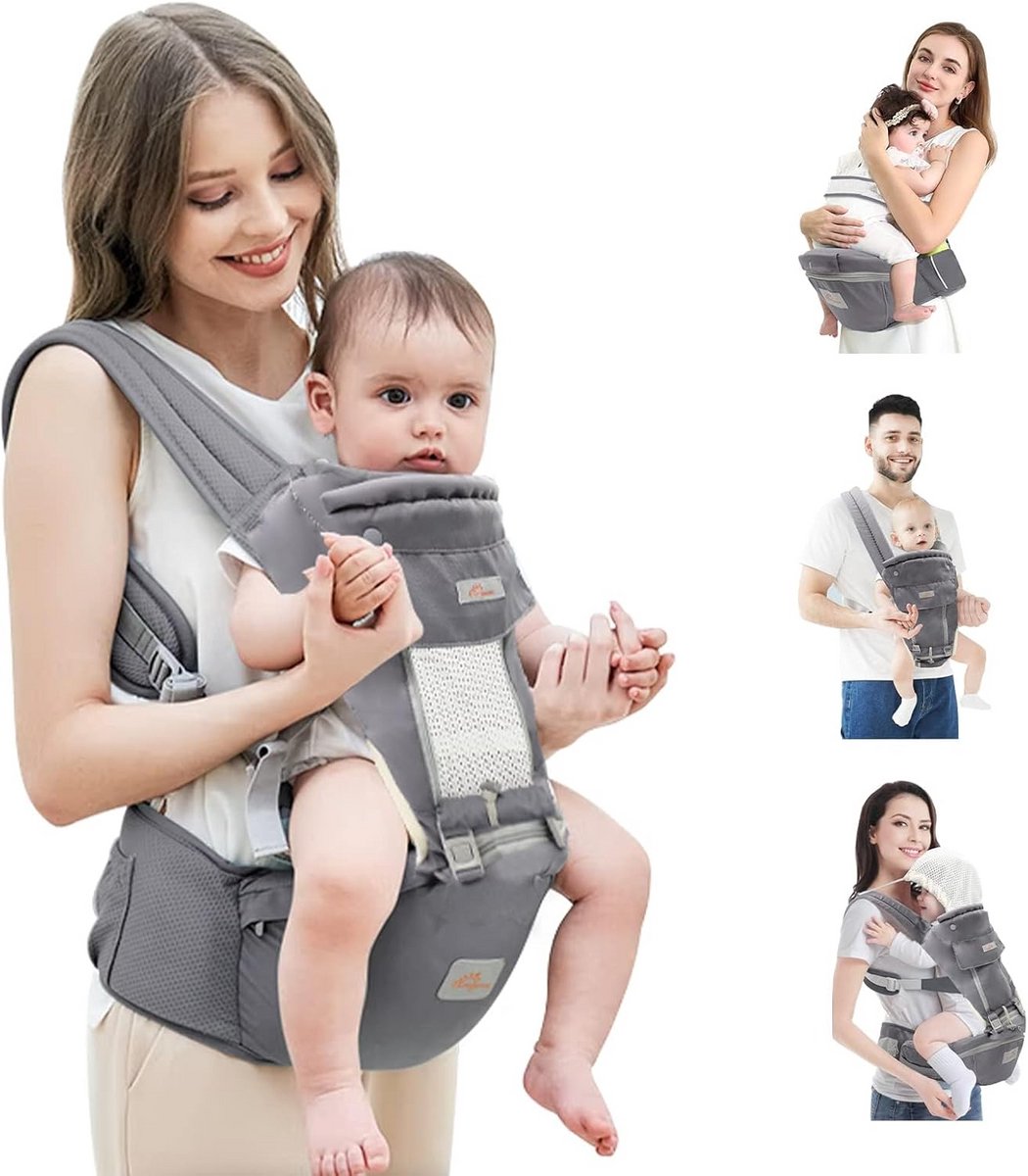 Comfortabele Ergonomische Babydrager met Heupzitje