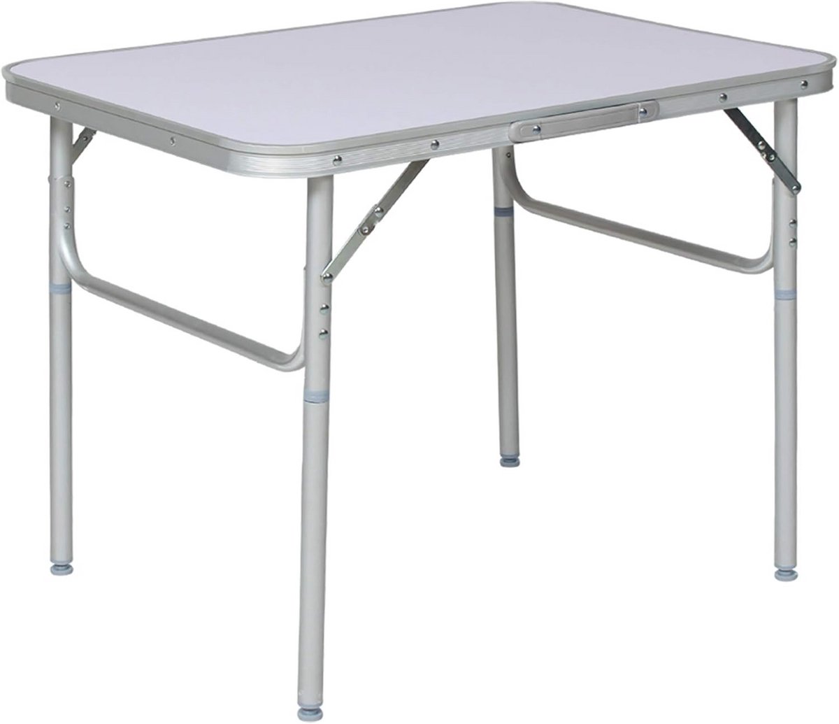 Opvouwbare camping tafel aluminium - verstelbare poten - voor strand of tuin - 60 x 45 x 50 cm vouwtafel