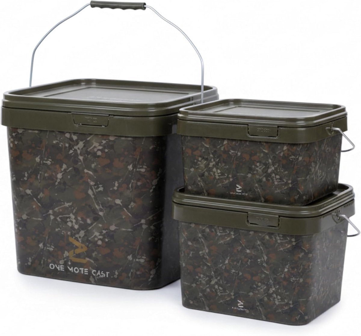 Duurzame Camouflage Visemmers voor Aas en PVA Opslag - 5L, 10L, 17L