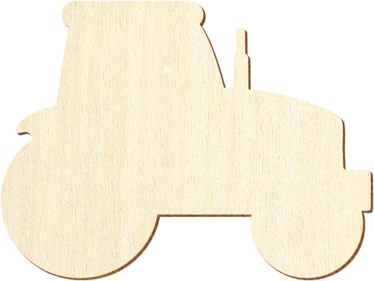 Houten Tractoren Onbehandeld Knutselmateriaal 10 Stuks Decoratie