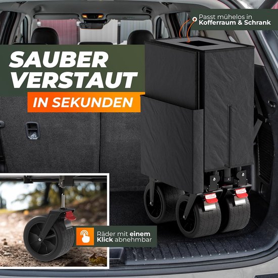 XXL Bolderkar Opvouwbaar 260L 150kg Strandkar Tuinwagen All-Terrain van Sekey — afbeelding 2