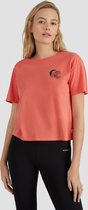 O'Neill T-Shirt Women SURFER GIRL T-SHIRT Sunrise Red S - Sunrise Red 100% Katoen Round Neck